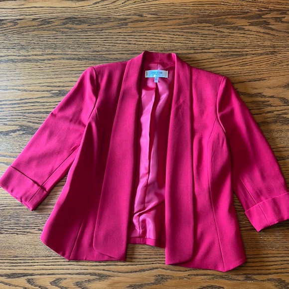 JONES STUDIO RED OPEN BLAZER - Picture 1 of 5